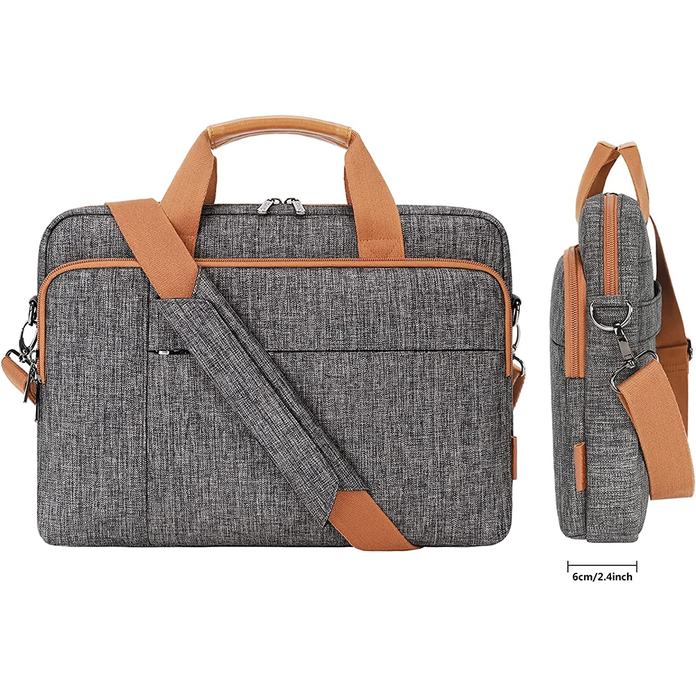 Polegada Bolsa para Portátil Maleta de Negócios à Prova de Água Caderno Mensageiro Bolsa de Ombro Preto Rosa Turquesa Cinza Domeso14 15.6 17.3 - Imagem 4