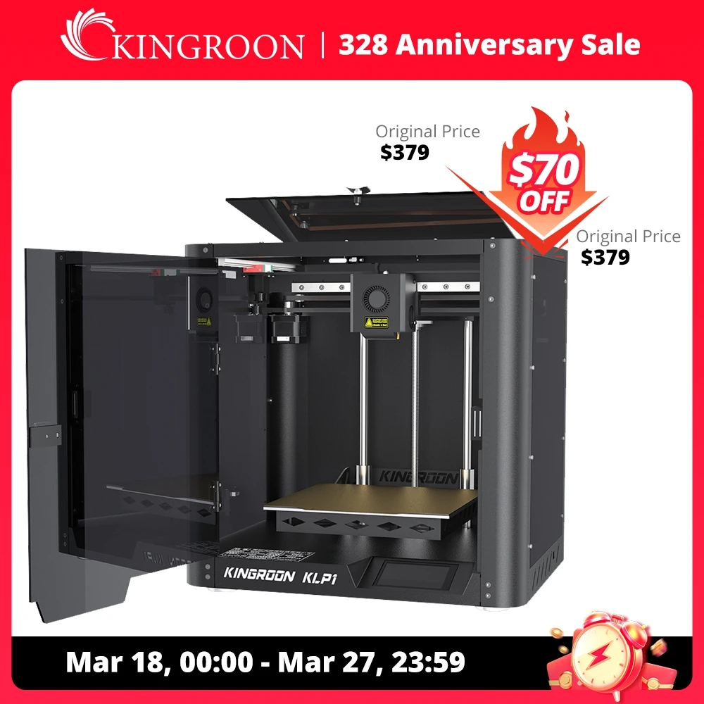 KINGROON KLP1 고속 FDM 3D 프린터, 최대 500 mm/s 인쇄 속도 CoreXY 3.5 인치 터치 스크린, 듀얼 기어 압출기, 3D 프린터