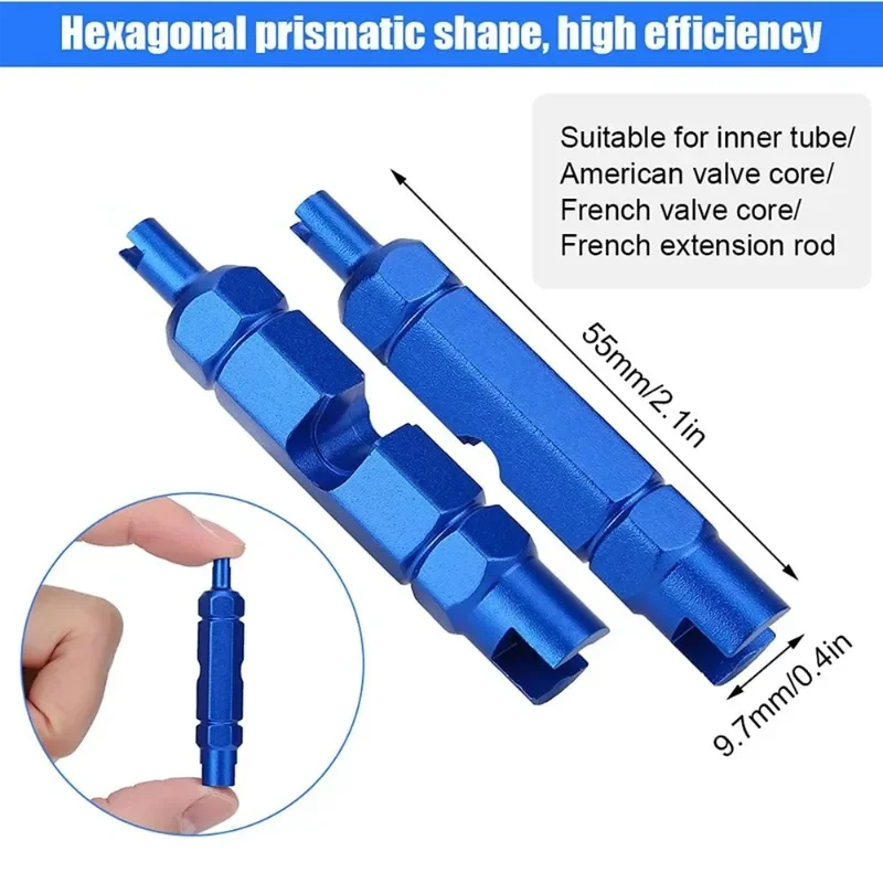 Valve Core Remover Tool for Presta Schrader Valve Extender Tire Repair Wrench for Bike Car Bicycle Motorcycle Tyre 1Pcs