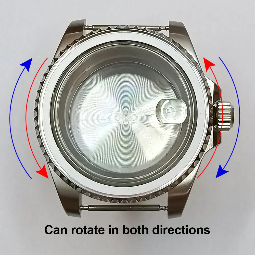 40MM Sapphire Glass GMT Bidirectional Rotation Watch Case with Accessories