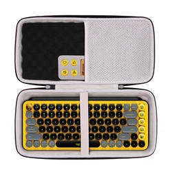 LTGEM Hard Case Replacement for Logitech Pop Keys Mechanical Wireless Keyboard (Pink/Black/Purple)