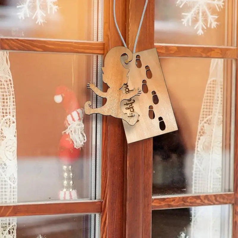 Christmas Gnome Template Footprints Gnome Shape Footprint Stencil  Xmas Tree Ornament Window Floor Floors Walls Christmas Decor