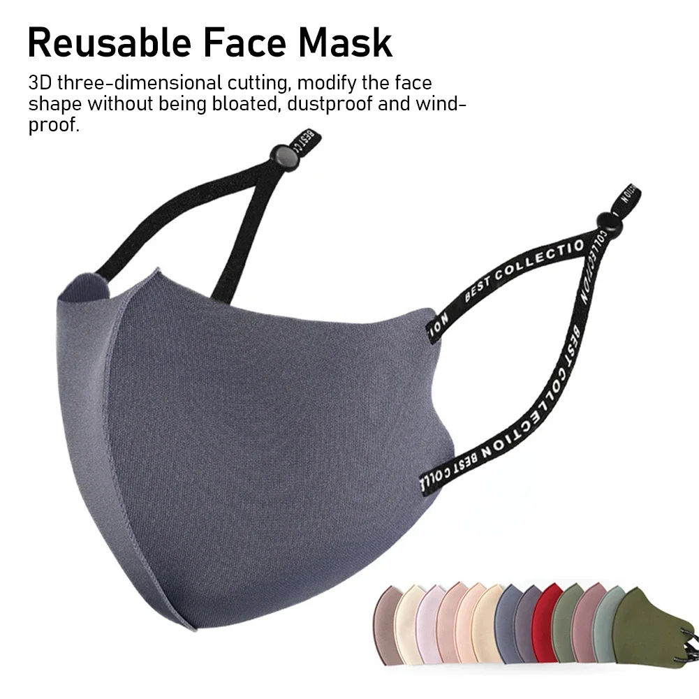 Ice Silk Face Mask Spring Summer Dustproof Washable Reusable Unisex Adult/child Outdoor Travel Protection