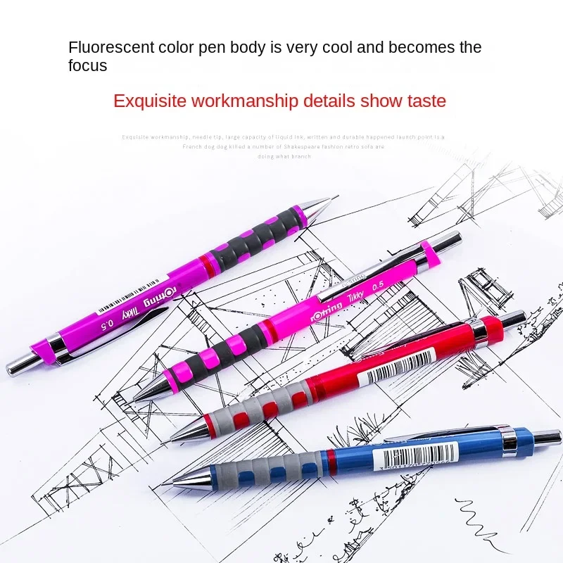 Rotring Tikky Mechanical Pencils 0.5/0.7mm Lightweight Automatic Press Pencil Student Writing Drawing Design Activity Pencils 4