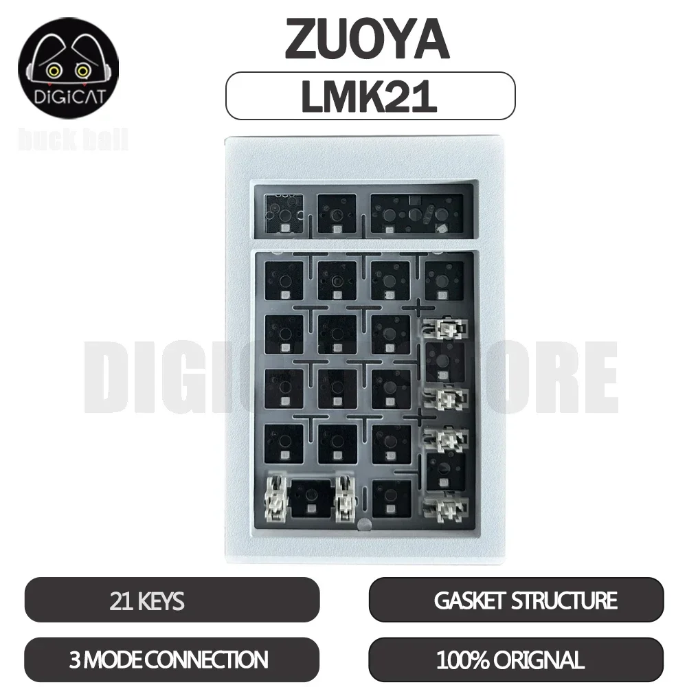 

Zuoya Lmk21 Numeric Keypads Kit 3Mode Bluetooth Wireless Numpad 21keys Aluminum Alloy Pad Via Mini Keyboards Kit Number Pad Gift