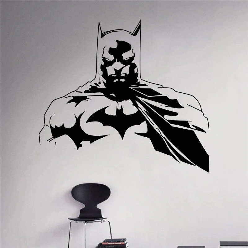 Dc Batman Wall Decal Super Hero Cartoon Art Design Adesivi Murali Rimovibili Impermeabili Rimovibili Nordic Home Pop Art Decoration