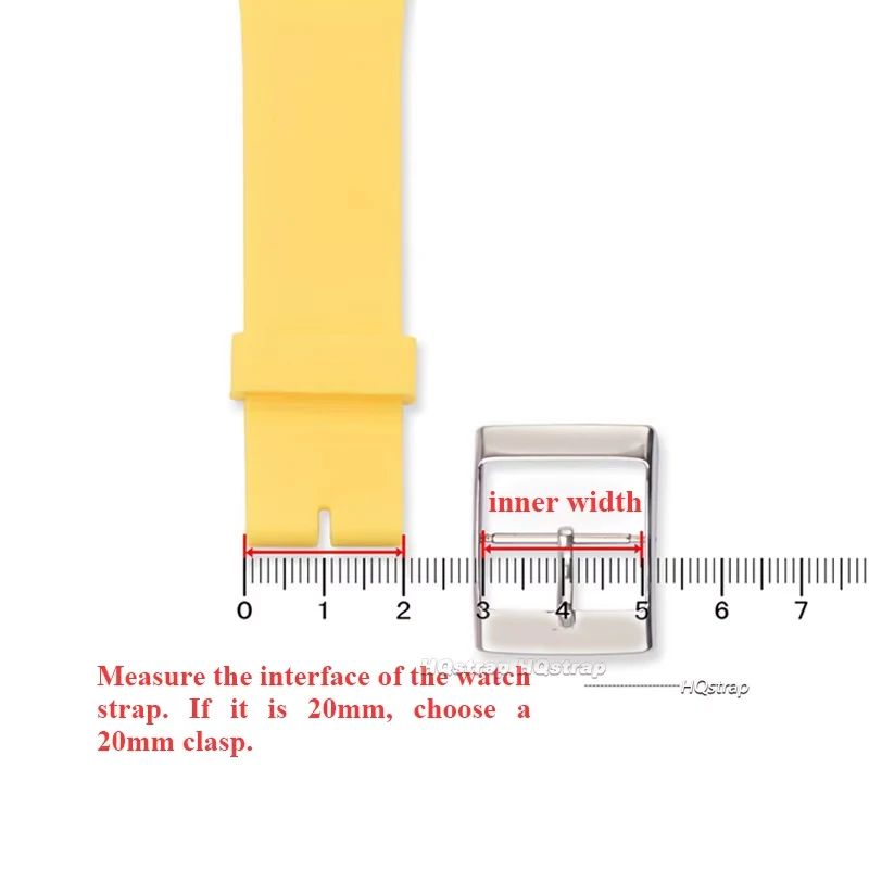 Sleek Stainless Steel Watch Band with Solid Square Clasp
