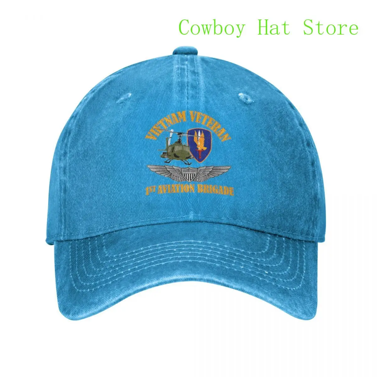 

Best 1st Avn Bde Vietnam with Aviator Wings Baseball Cap Hip Hop Bobble Hat Fashion Men'S Cap Women'S