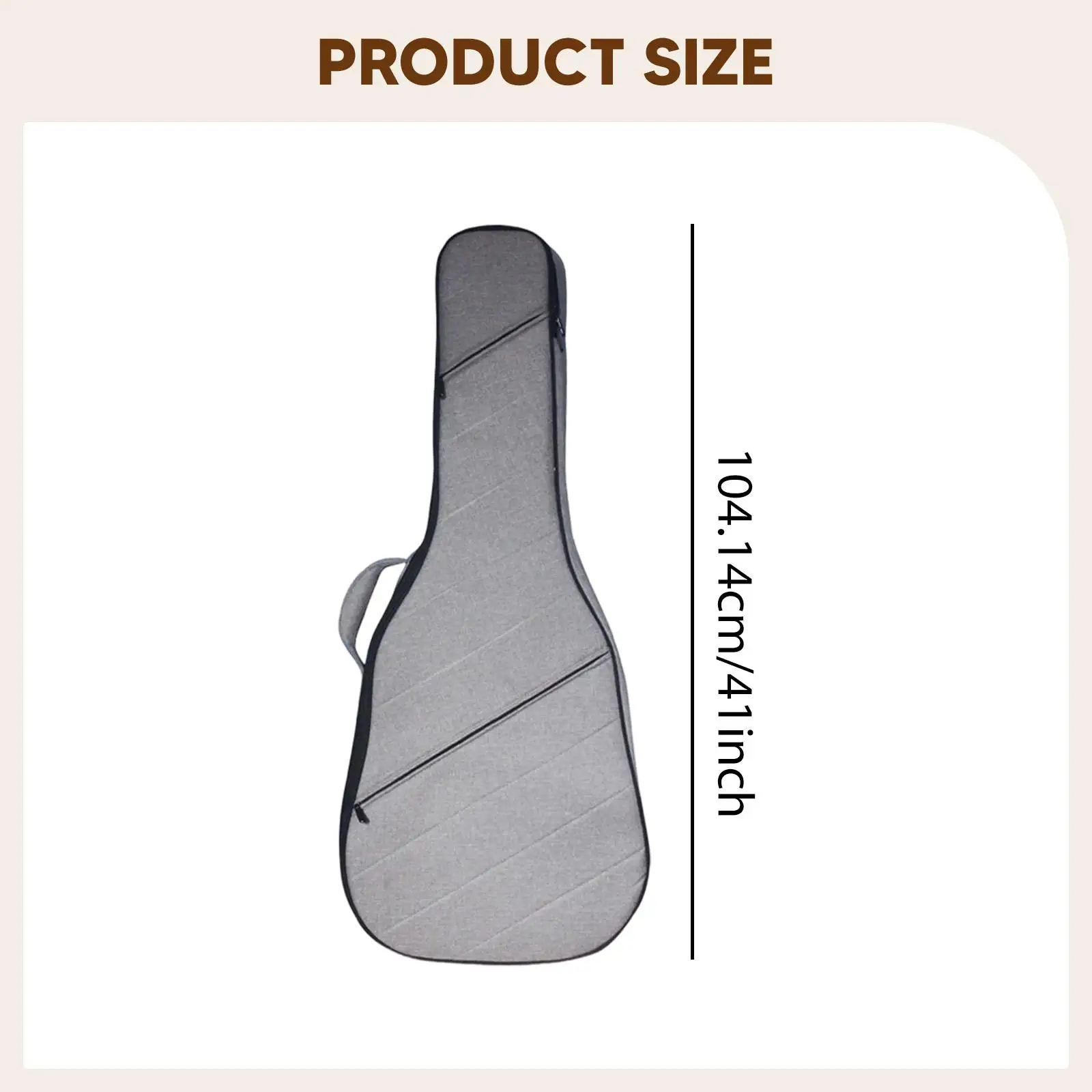 41인치 포크 기타 가방 휴대용 보호 클래식 기타 가방(대형 포켓 케이스 포함)