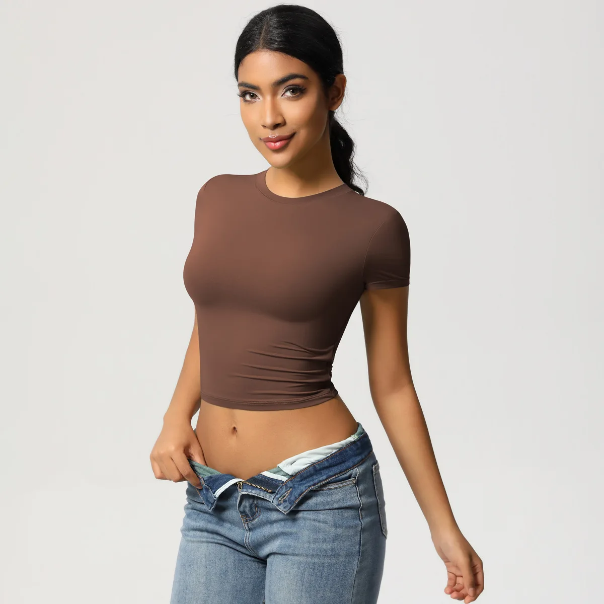 Description Picture 6 of itemYoga Compression Shirt Summer Women's Short Sleeve T-shirts Tees Sweatshirt Sportswear Woman Gym Sport Blouses Tops Yoga Clothes