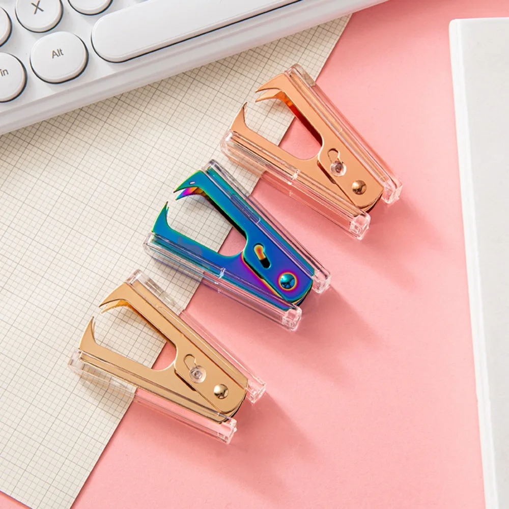 Staple Remover Removal Tools Staple Remover Gifts Stationery Staple Removing Mini Jaw Extractor Plastic Handheld Nail Puller Office