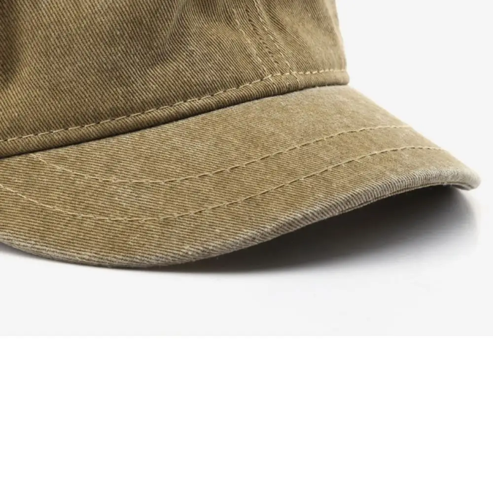 Fashion Short brim Baseball Cap Adjustable Washed Cotton Peaked Cap Solid Color Bucket Panama Cap Summer
