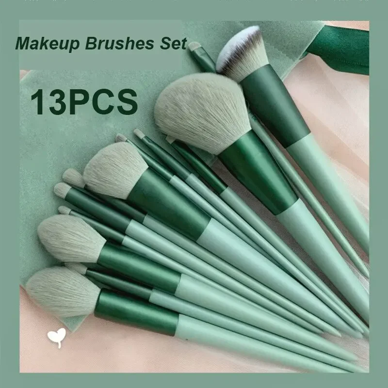 

13 PCS Makeup Brushes Portable Set Eye Shadow Foundation Women Cosmetic Brush Eyeshadow Blush Beauty Soft Make Up Tools Bag