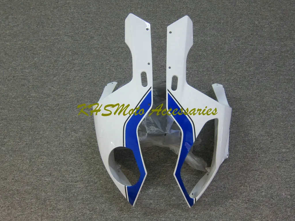 맞춤형 오토바이 페어링 키트, BMW S1000RR 09-14 2009 2010 2011 2012 2013 2014 사출, 화이트 블루 블랙 차체 세트