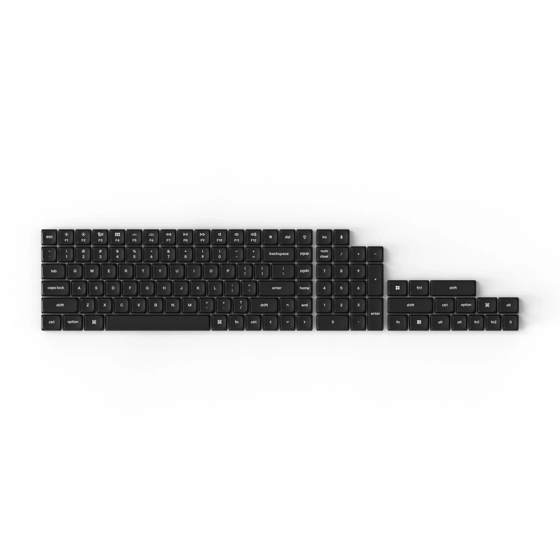 Keychron-low Profile Pbt Keycap Grupo Double Shot k1 Version5 k1 se k3 k5 k5 se k7