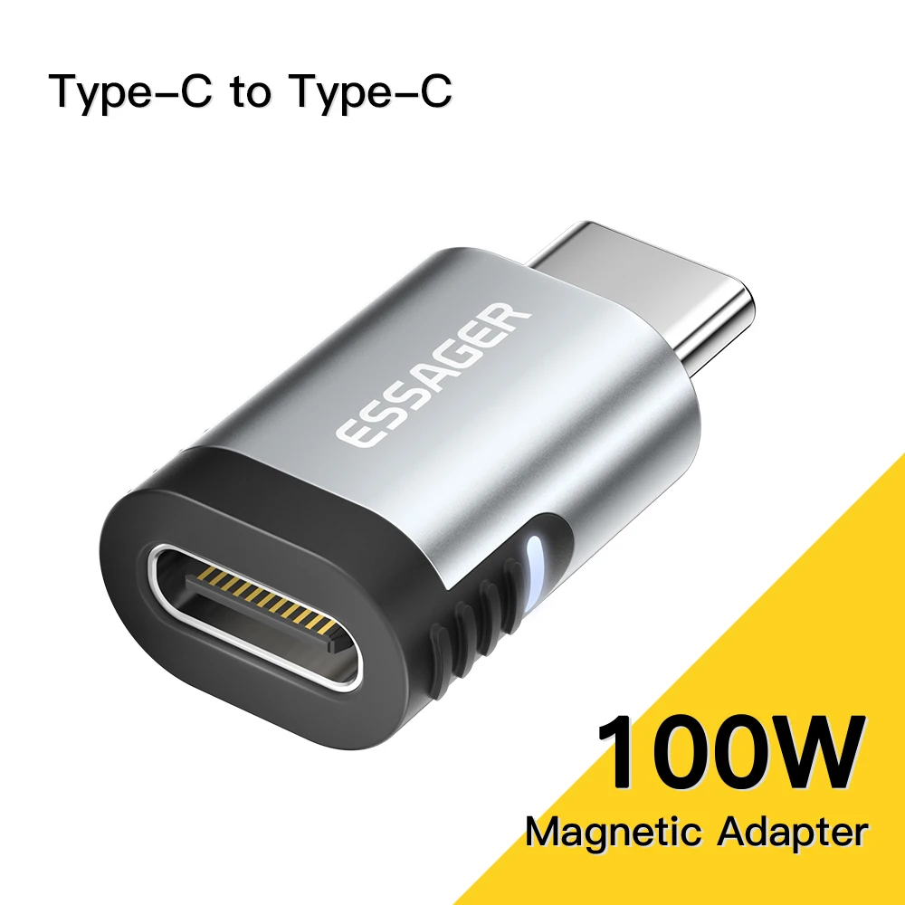 Essager 100W Magnetic Adapter 24Pins USB Type C PD 3.0 Fast Charge Cable Converter for Ipad Pro Macbook Magnet Adapter Connector