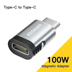 Revolutionary 100W Magnetic USB - C Fast Charge Adapter (Gray 24Pin Type C)