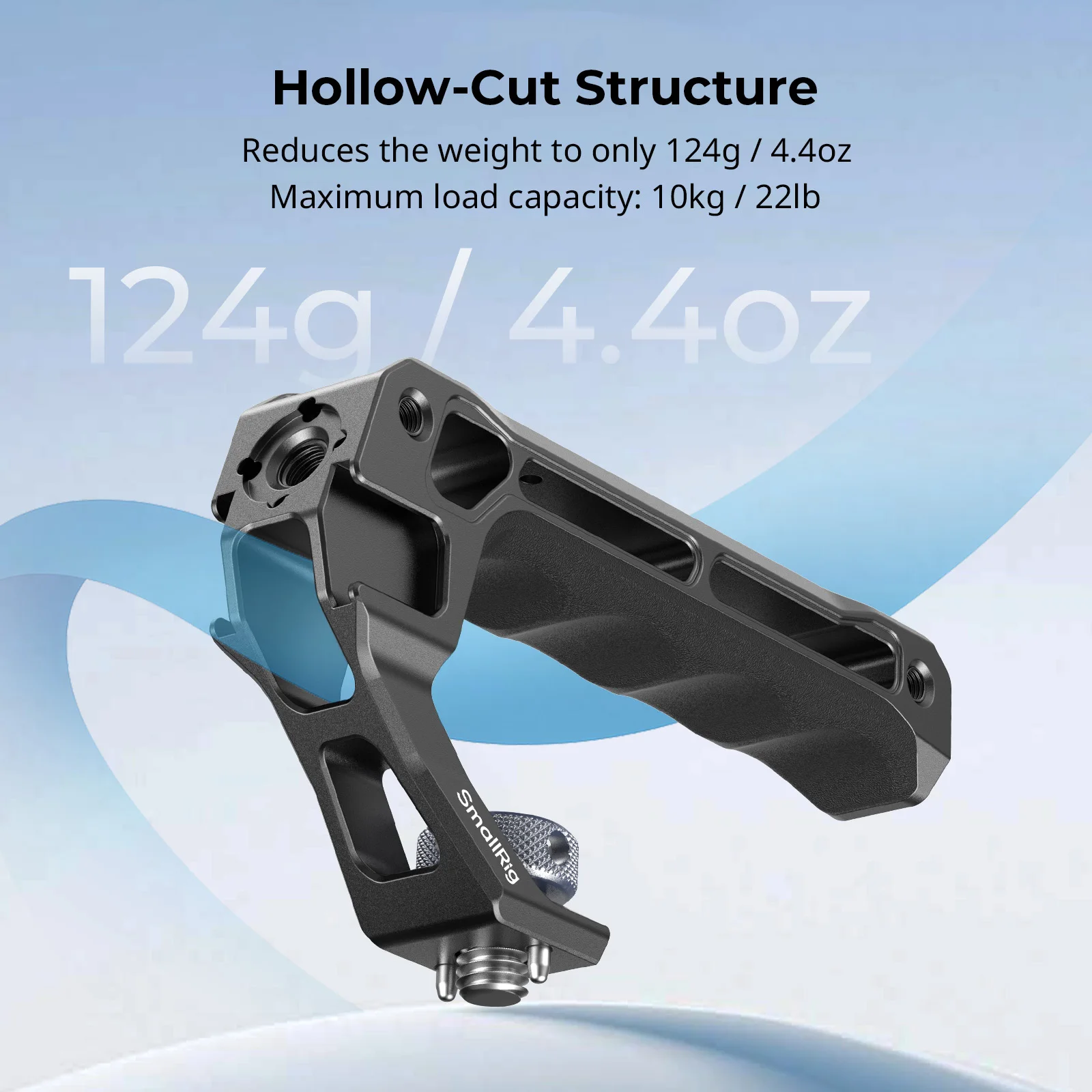 모니터 마운트 키트가 포함된 SmallRig 탑 핸들, ARRI용 3/8-16 위치 지정 구멍, 1/4-20 구멍, 360도 °   회전 및 180도 °   기울기 조절 가능