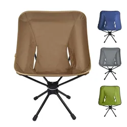 HooRu Camping Swivel Chair Portable Folding Lightweight Chair with Carry Bag for Outdoor Beach Picnic Hiking Fishing