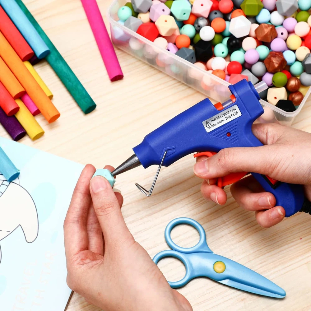 Hot Melt Glue Gun 20W Hot Melt Glue Gun Industrial Household Mini Electric Adjustable Temperature With 7mm Glue Sticks