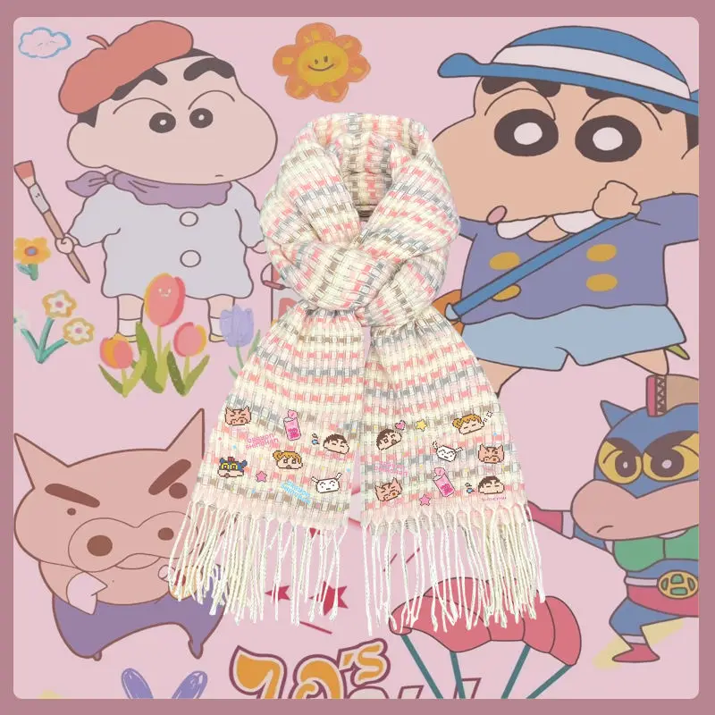 Crayon Shin-chan аниме Toru Kazama, Masao периферийный милый мультяшный зимний шаль кашемировый утолщенный удобный теплый шарф