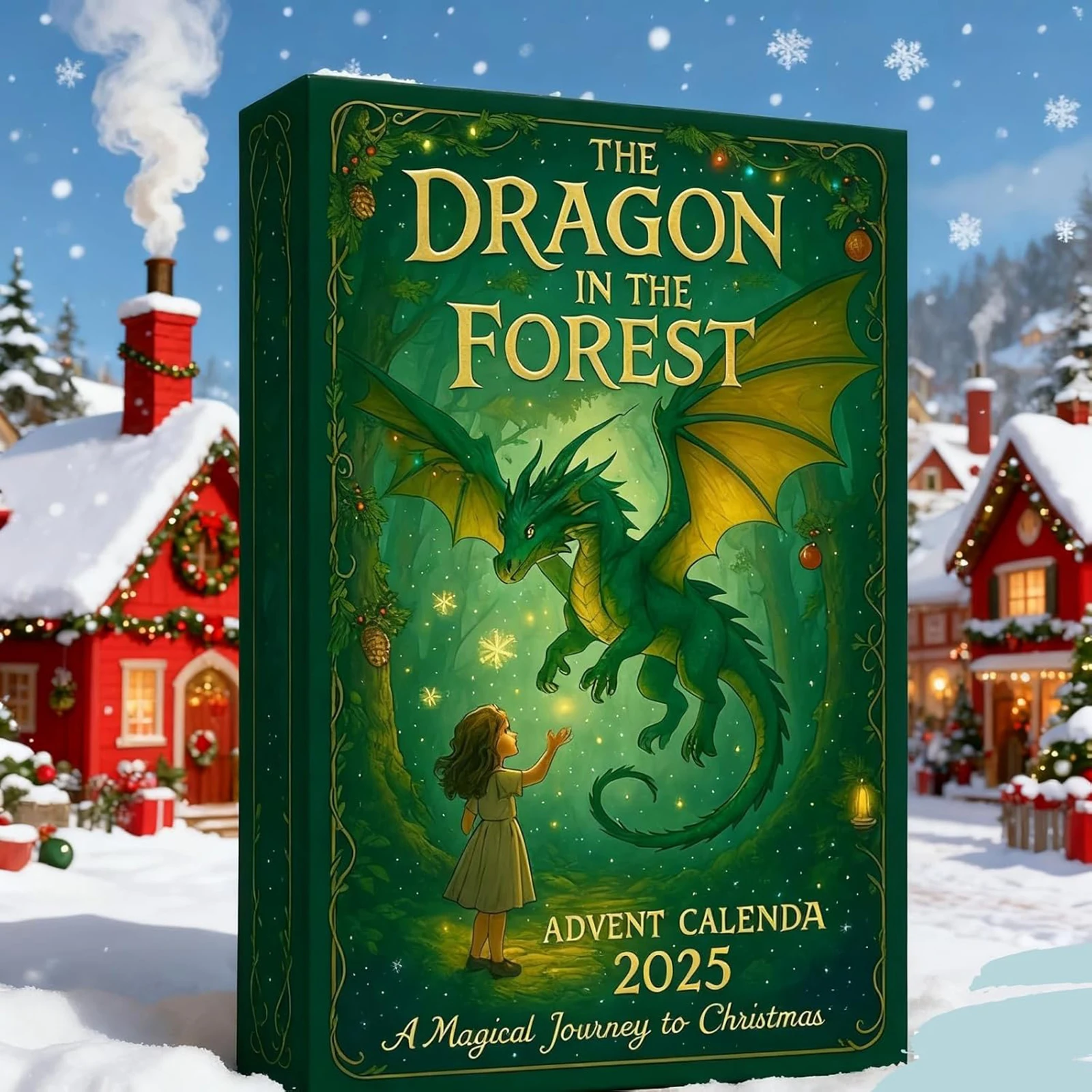 Calendario De Adviento 2025 De Dragón | Cuenta Regresiva De 24 Días Con Decoración Colgante 2D | Para Mesa O Pared | Regalo Original Para Amantes De Dragones