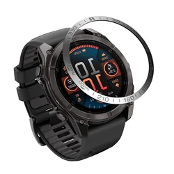 Premium Metal Bezel Protector Ring for Garmin Fenix & Epix Watches - Anti - Scratch Cover Accessory (Silver ring)