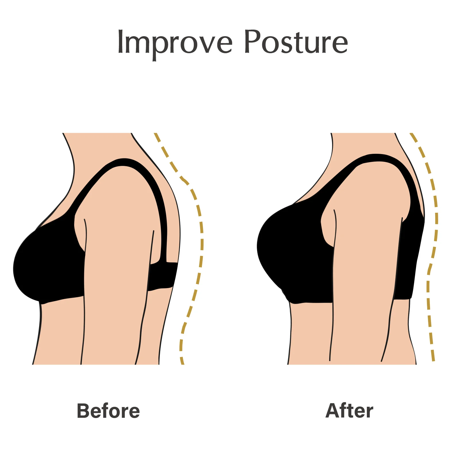 Women's Front Closure Full Coverage Wire Free X Shape Back Support Improve Posture Bra 34-46 B C D DD E F 34-42 44 46
