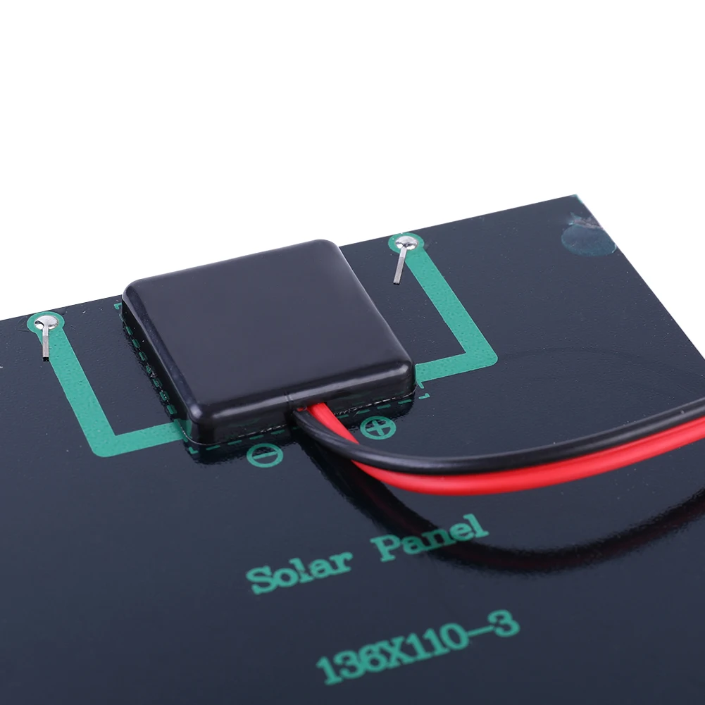 Solar Panel 5W 12V Portable Solar Charger Outdoor Waterproof For 9-12V Battery Charging