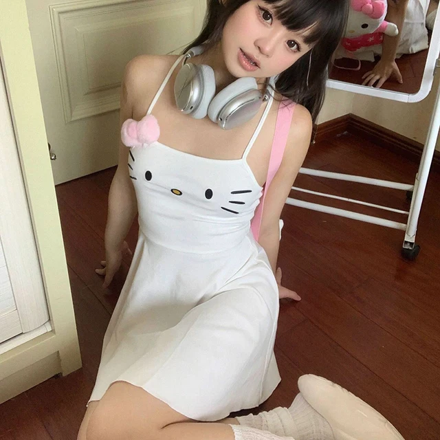 Sanrio Hello Kitty Y2K Dress Clothes Spicy Girl Cartoon Fashion Color Matching Slim Dress Women Wrapped Hip Dresses Sweet Girl Sanrio Hello Kitty Y2K Dress Clothes Spicy Girl Cartoon Fashion Color Matching Slim Dress Women Wrapped.jpg