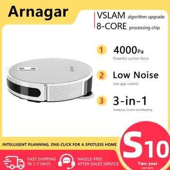 Arnagar S10 Robot Vacuum Cleaner 4000pa 2600mAh Sweeper Mop APP Control Smart Planned Home Floor Carpet Cleaning for Pet Hair 1