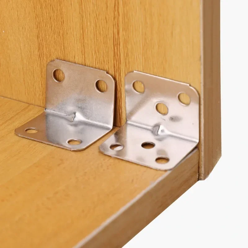 Stainless Steel Corner Brackets Angle Bracket Angle Connector Furniture Hardware Angled Furniture Hardware 90 Degree Right Angle Fixed Connectors Furniture Bookshelf Cabinet Corner Code L Shaped Bracket