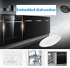 Black Glass Door Embedded Automaticdish Washer Home 8 Sets Of Tableware Commercial Restaurant Kitchen Dishwasher 220 2