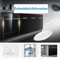 Black Glass Door Embedded Automaticdish Washer Home 8 Sets Of Tableware Commercial Restaurant Kitchen Dishwasher 220 2