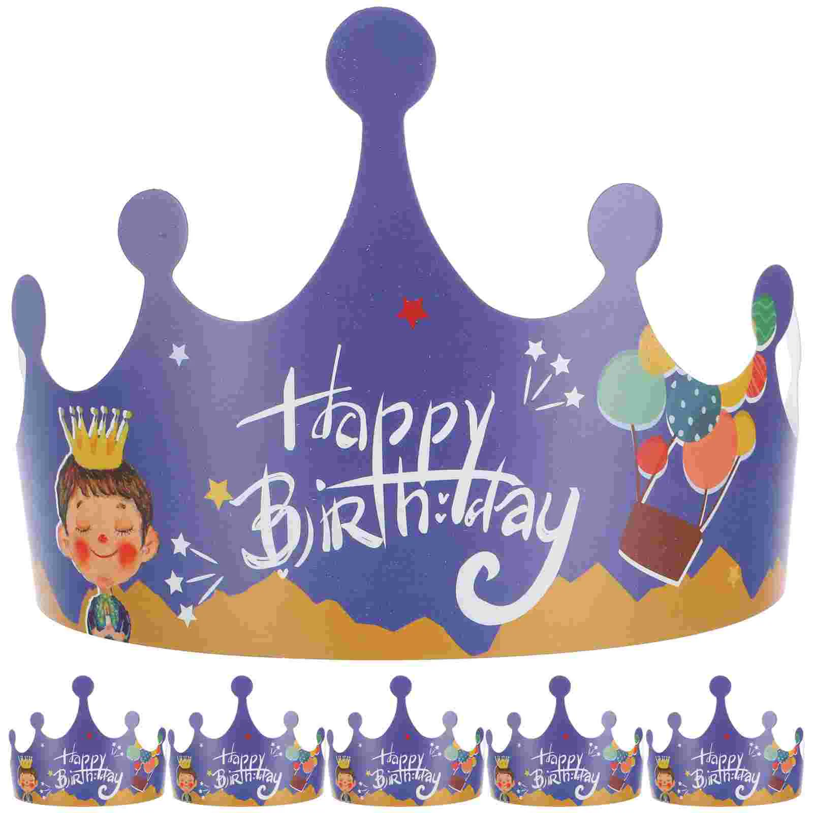 

Prince Birthday Hat Children Headwear Lovely Hats Party for Kids Gift Bags Tiara