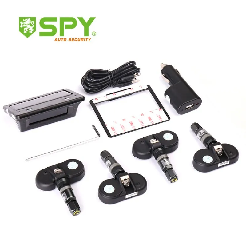 SPY Solar Power TPMS Car Tire Pressure Monitoring System Internal Sensor Auto Security Alarm Tyre Pressure Temperature Warn car tire pressure monitor car tire pressure sensor