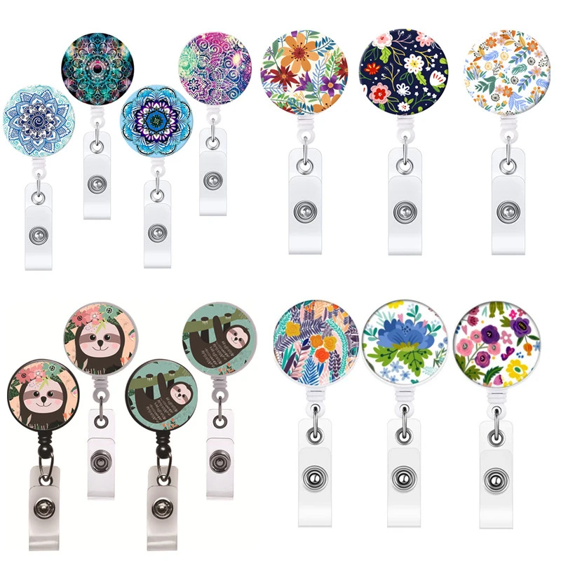 

Retractable Badge Reel for Name ID Tag Badge Holder Clips Staff Pass Employee's Work Card Clips Chest Pocket ID Tag Clips Reels