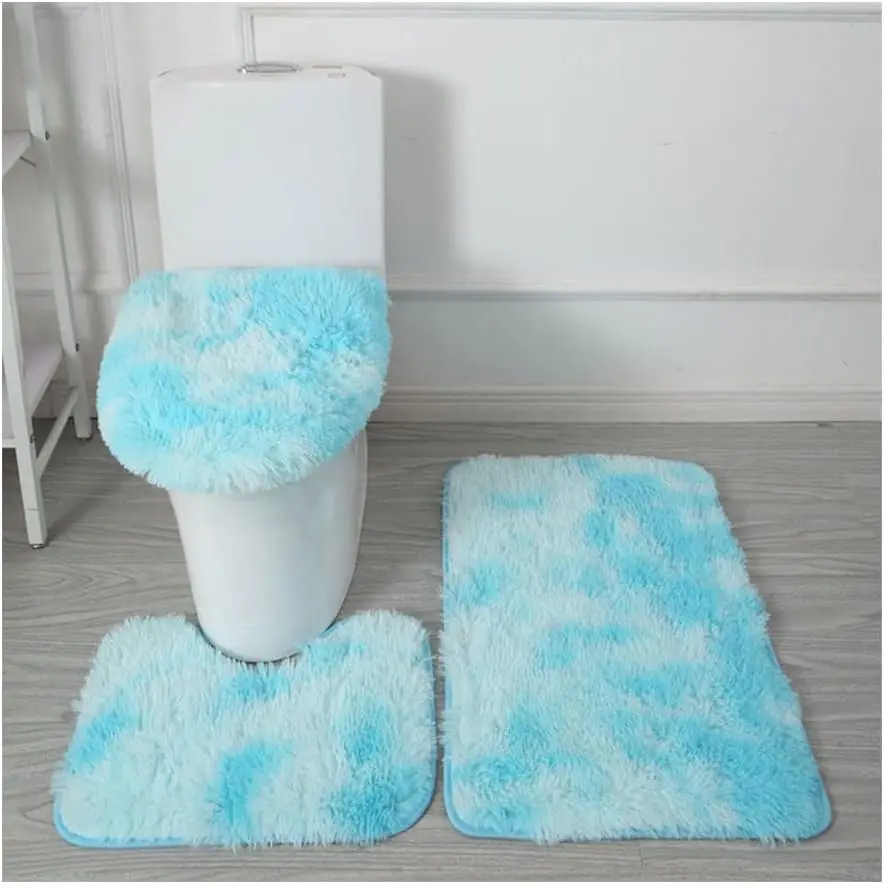 Description Picture 2 of itemVIKAMA 3PCS Thick Toilet Seat Cover Set - Plush Fur Toilet Seat Pad - Winter Anti-Slip Soft Carpet Home Decor