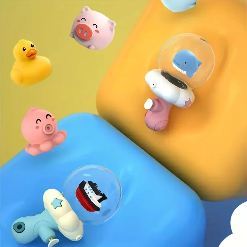 Baby cartoon light water gun toy bath toy (4 choices) 2