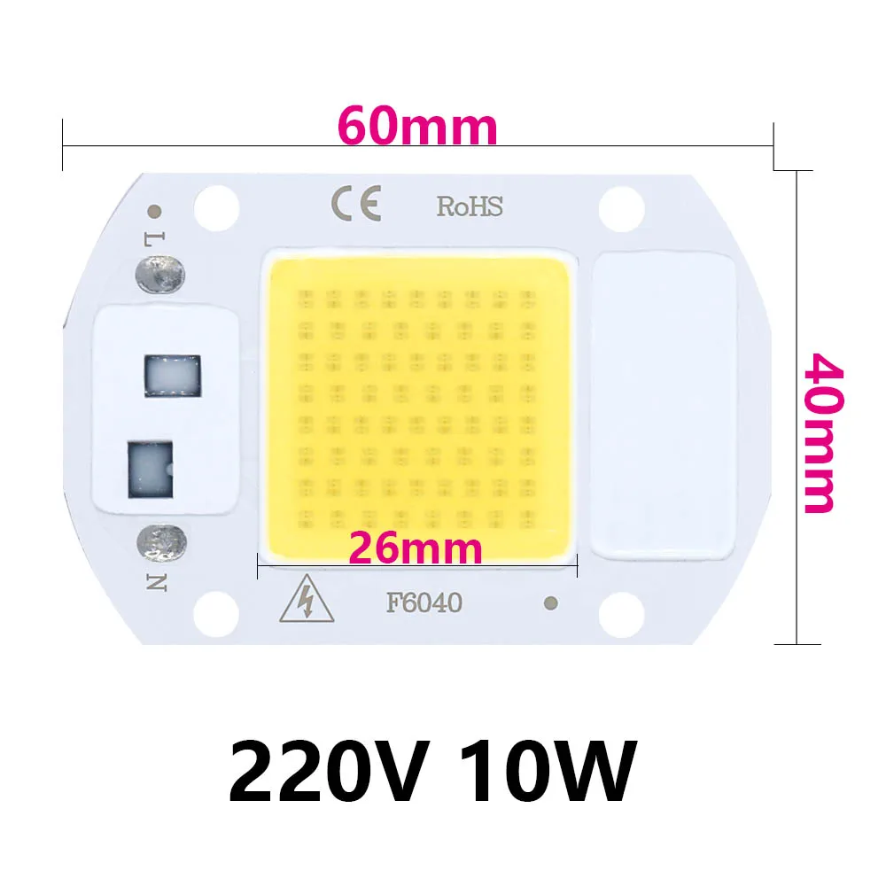 LED Bulb COB Chip 50W 30W 20W 10W Beads 220-240V No need driver For Outdoor Indoor FloodLight Backlight Led module CoolWhite