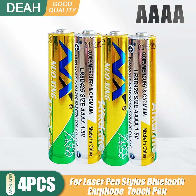 Alkaline Battery 4PCS AAAA E96 LR61 LR8D425 1.5V Alkaline Battery For Stylus Laser Pen Touch Pen Bluetooth Earphone Clock LR8D425 MN2500 MX2500