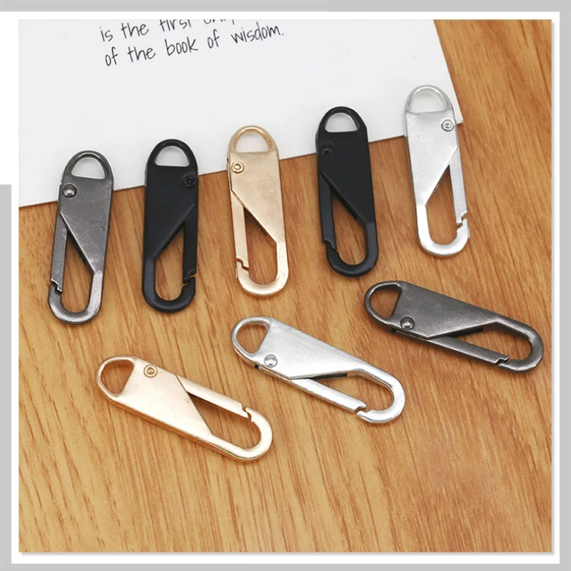 Description Picture 4 of item3/5/10Pcs Zipper Slider Puller Instant Zipper Repair Bag Replacement Bad Buckle Travel Bag Suitcase Zipper Head DIY Sewing Craft
