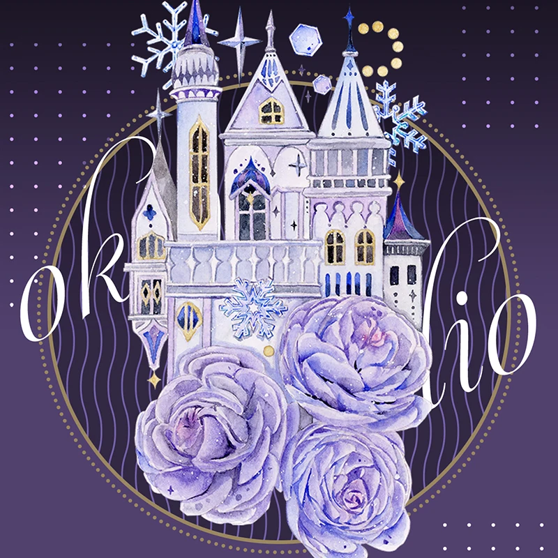 

5m Purple Penoy Castle Shiny Shell PET Tapes Craft Supplies DIY Scrapbooking Card Making Decorative Plan Sticker