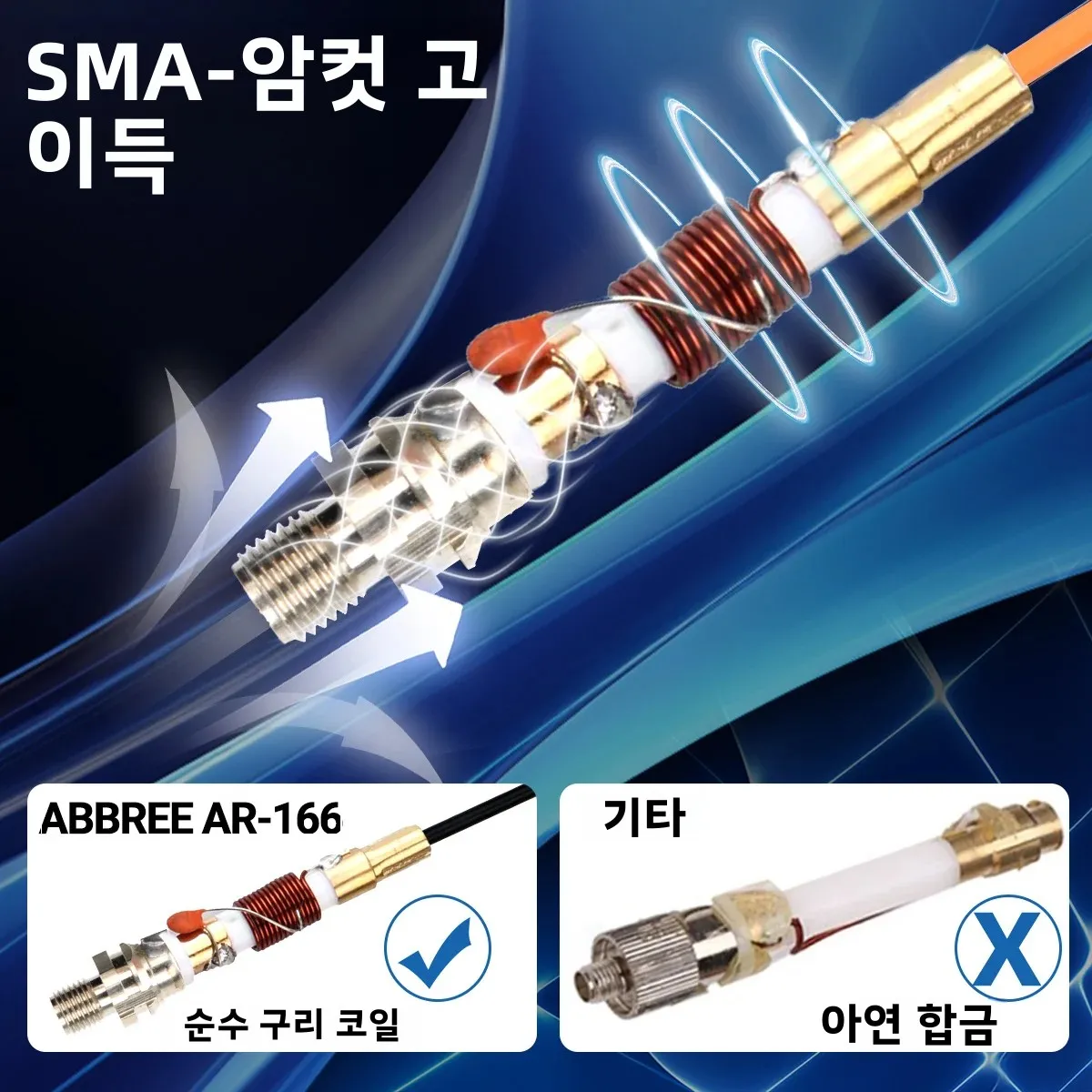 ABBREE AR-166 Gooseneck 전술 안테나 SMA-암페어 고이득 이중 대역 UHF VHF, 바오펑 Walkie Talkie UV-5R, 미니 UV-21 PRO용