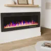 72 inch Ultra-Thin Electric Fireplace in-Wall Recessed and Wall Mounted Fireplace Heater,Timer,Low Noise, Remote Control(72’’) 2
