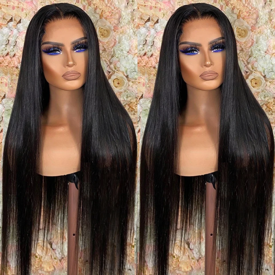 

13x6 Bone Straight Lace Front Wig Human Hair 13x4 Brazilian 30 40 Inch Hd Transparent 360 Lace Frontal Wigs For Women Pre Pluck