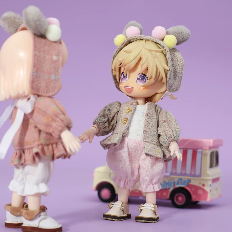 Beautiful Ob11 Clothes Ins Style Suit Pink Blue Doll Skirt Clothes Dress For Obitsu11, Gsc, p9, 1/12bjd Doll Clothes Accessories