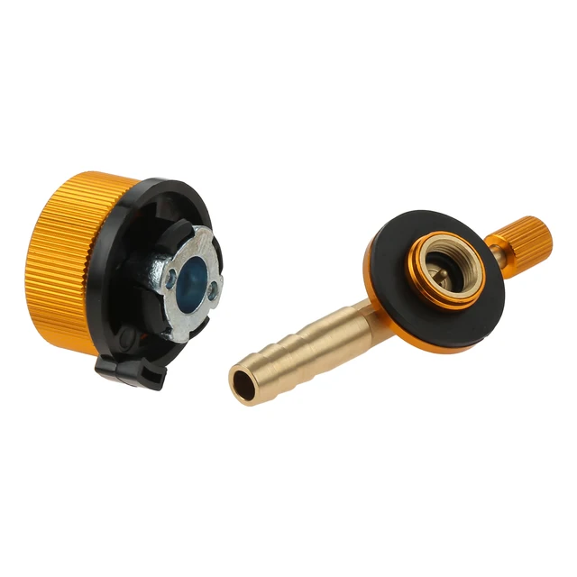 Gáztartály -Adapter Kazettak Kit Gázszabályozó Kettős Csatlakozás Az Lp Cb/Od Tartály Kannák Vezérlőszelep -Kapcsoló Ötvözethez Bbq Rv -Hez - Image 2