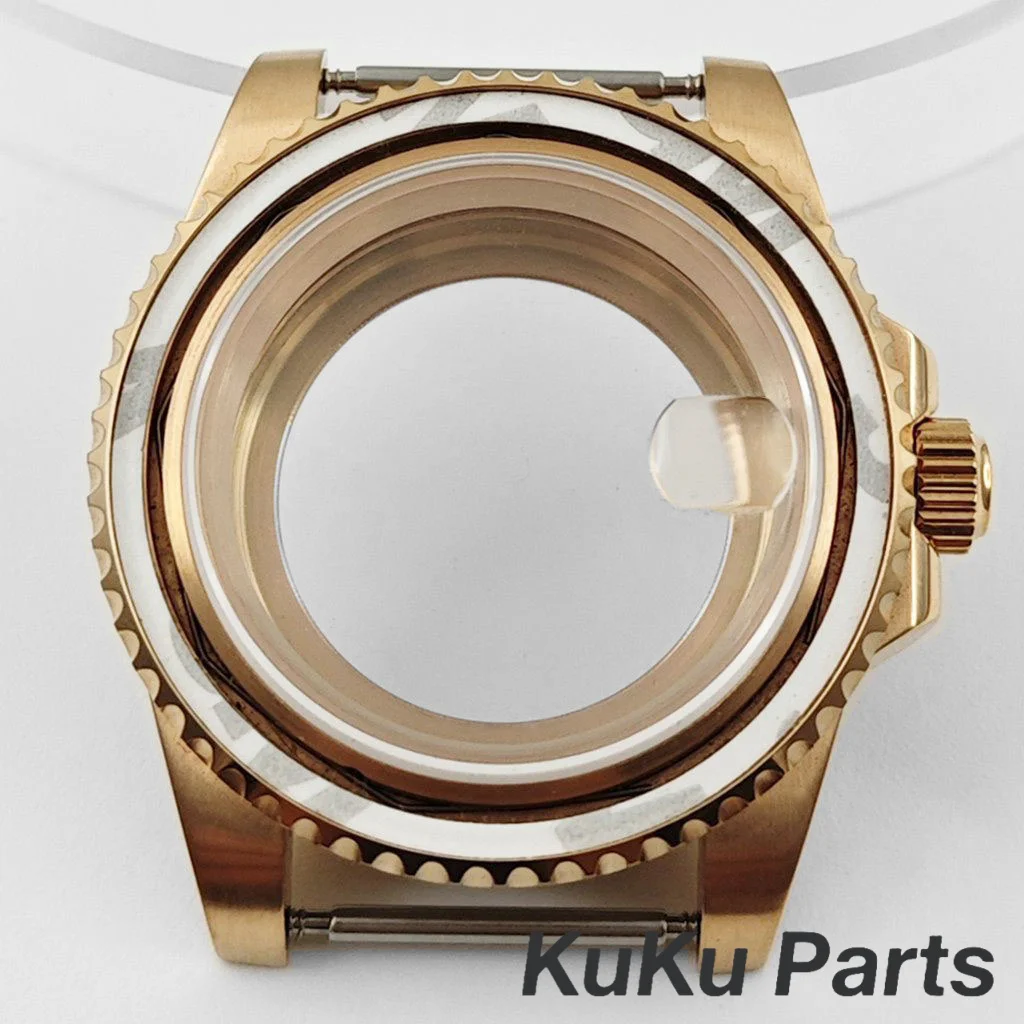 Luxury Rose Gold Men's Watch Case - 40mm, 100m Waterproof, YACHT-MASTER Design