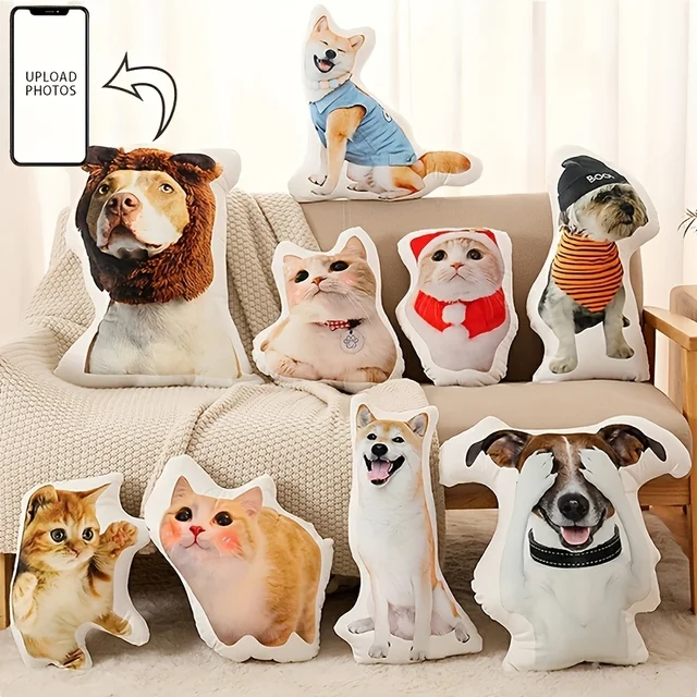 Winter New Customized photo pillow _ Personalized pet and character design _ Soft short plush polyester fiber _ Hand washable Winter New Customized photo pillow _ Personalized pet and character design _ Soft short plush polyester fiber _ Hand washable